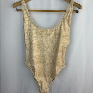 SKIMS Limited Editiion signature swim scoop neck one piece 🐊 NWT size large